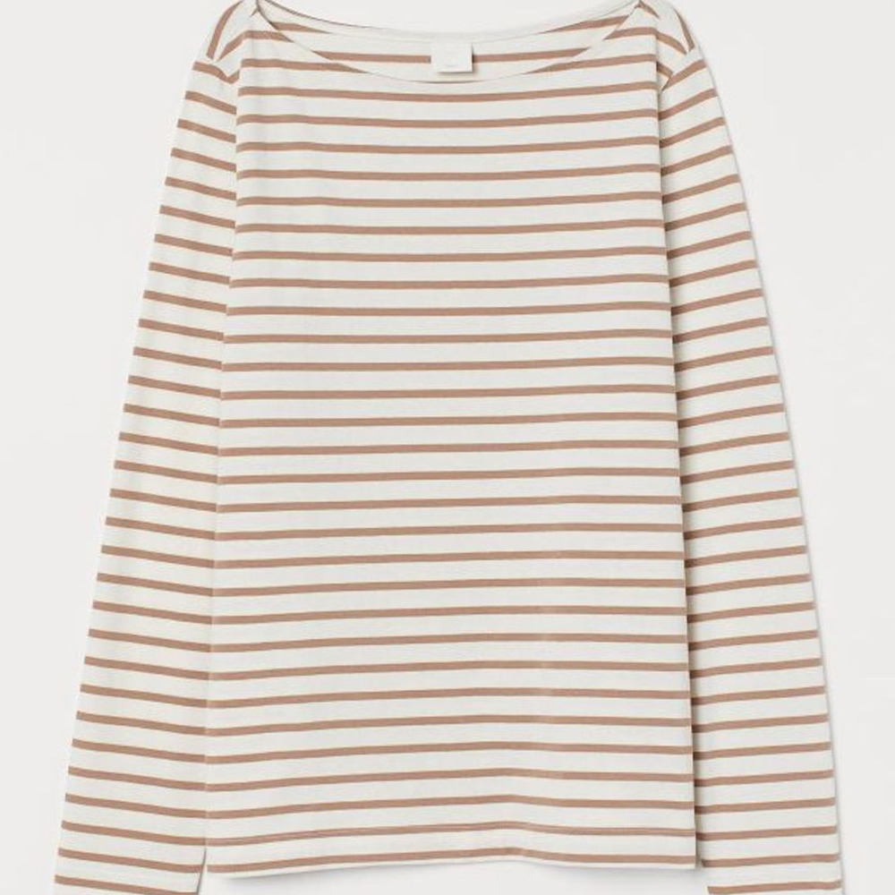 NWT H&M Striped Boat-neck Top